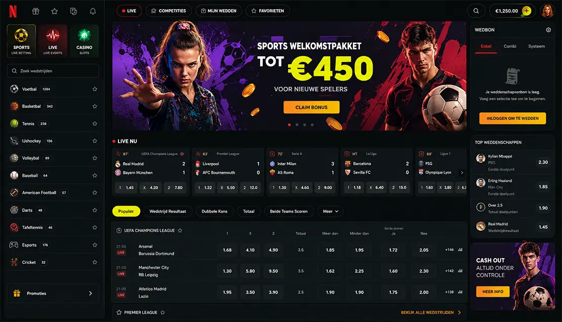 Netflix Casino, Live Betting, and Sports Betting